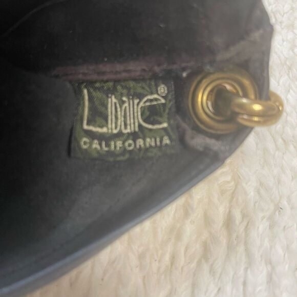 Vintage Libaire Black Pebbled Leather Crossbody Bag/Shoulder Purse - Made in USA - Picture 10 of 10